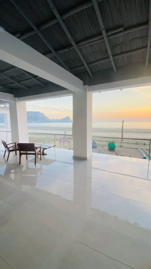 Stunning sunset and sea & mountains view from second floor of gidan resort